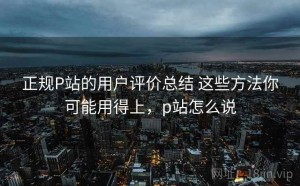 正规P站的用户评价总结 这些方法你可能用得上，p站怎么说