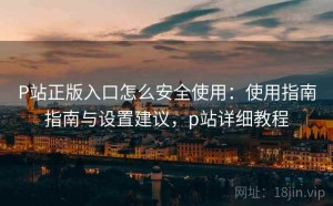 P站正版入口怎么安全使用：使用指南指南与设置建议，p站详细教程