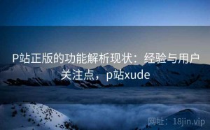 P站正版的功能解析现状：经验与用户关注点，p站xude