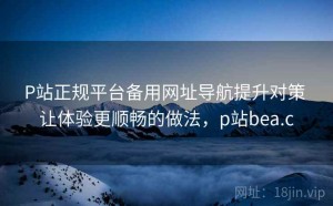 P站正规平台备用网址导航提升对策 让体验更顺畅的做法，p站bea.c