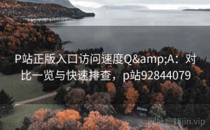 P站正版入口访问速度Q&A：对比一览与快速排查，p站92844079