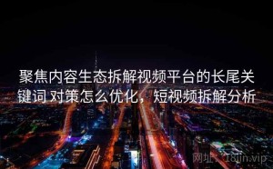 聚焦内容生态拆解视频平台的长尾关键词 对策怎么优化，短视频拆解分析