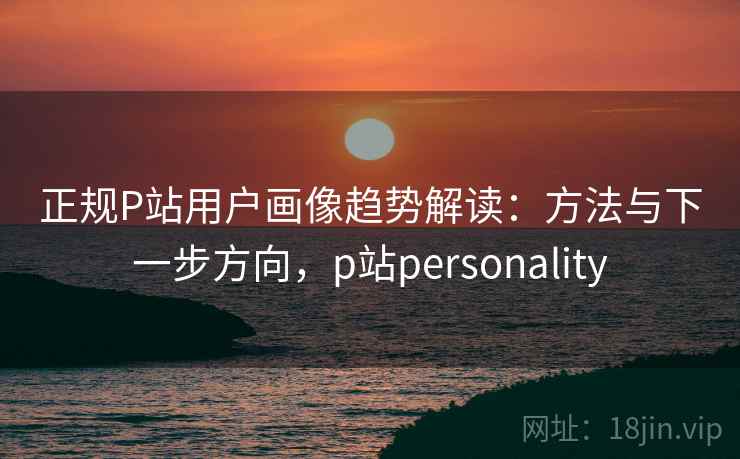 正规P站用户画像趋势解读：方法与下一步方向，p站personality