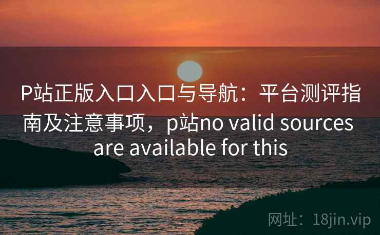 P站正版入口入口与导航：平台测评指南及注意事项，p站no valid sources are available for this