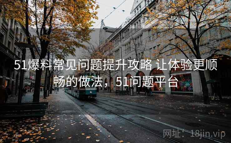 51爆料常见问题提升攻略 让体验更顺畅的做法,51问题平台 51爆料常见问题提升攻略 让体验更顺畅的做法,51问题平台