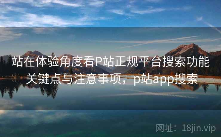 站在体验角度看P站正规平台搜索功能 关键点与注意事项,p站app搜索 站在体验角度看P站正规平台搜索功能 关键点与注意事项,p站app搜索
