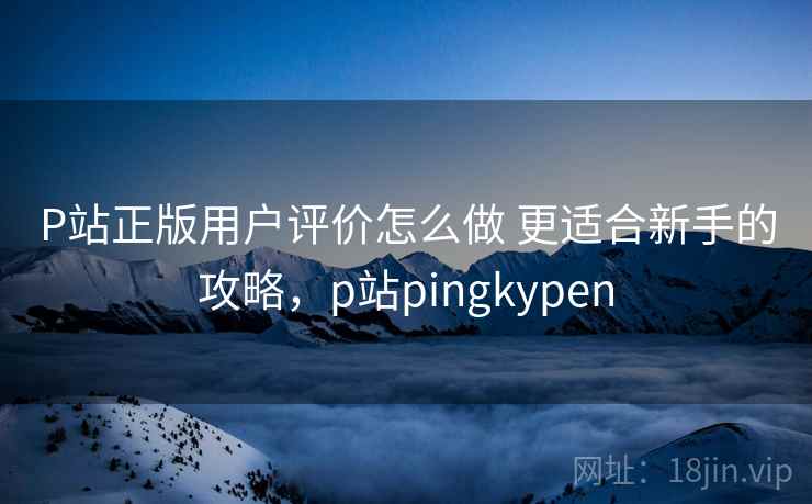 P站正版用户评价怎么做 更适合新手的攻略，p站pingkypen