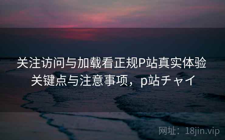 关注访问与加载看正规P站真实体验 关键点与注意事项,p站チャイ 关注访问与加载看正规P站真实体验 关键点与注意事项,p站チャイ